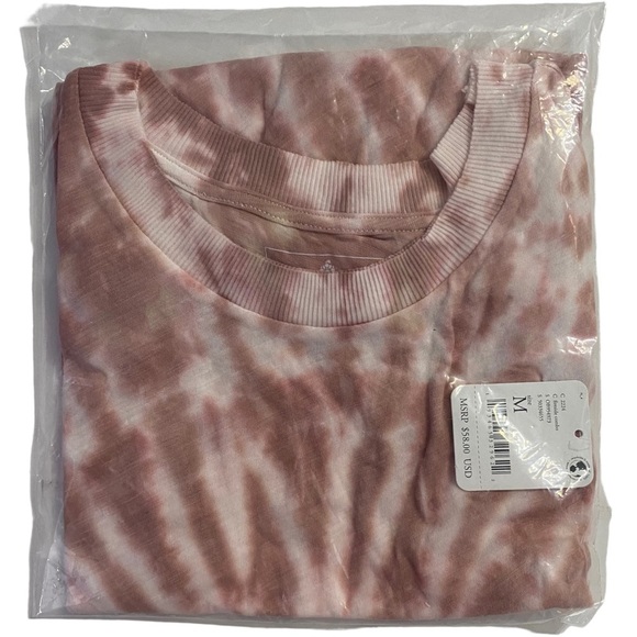 Free People Love Tie Dye Tank Top Burgundy White Muscle Tank Crew Neck Medium - Picture 2 of 6